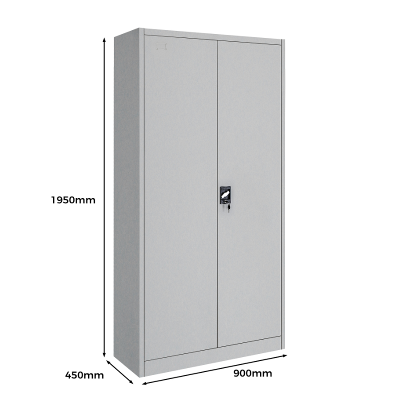 3er Set Stahlschrank XL 1950 x 900 x 450 cm lichtgrau
