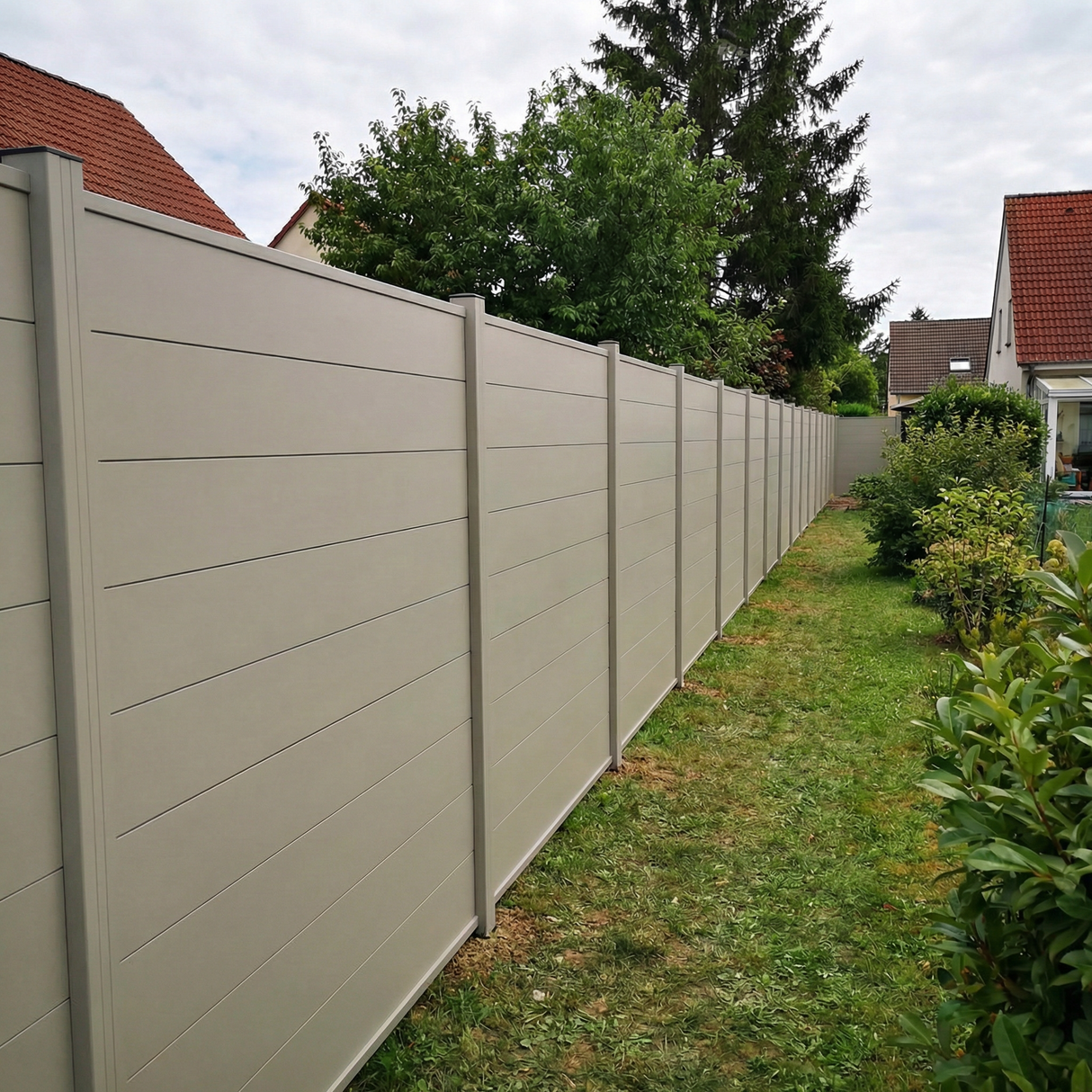 ModuLine ALU-Zaunprofil Komplettset MARIO / Seidengrau