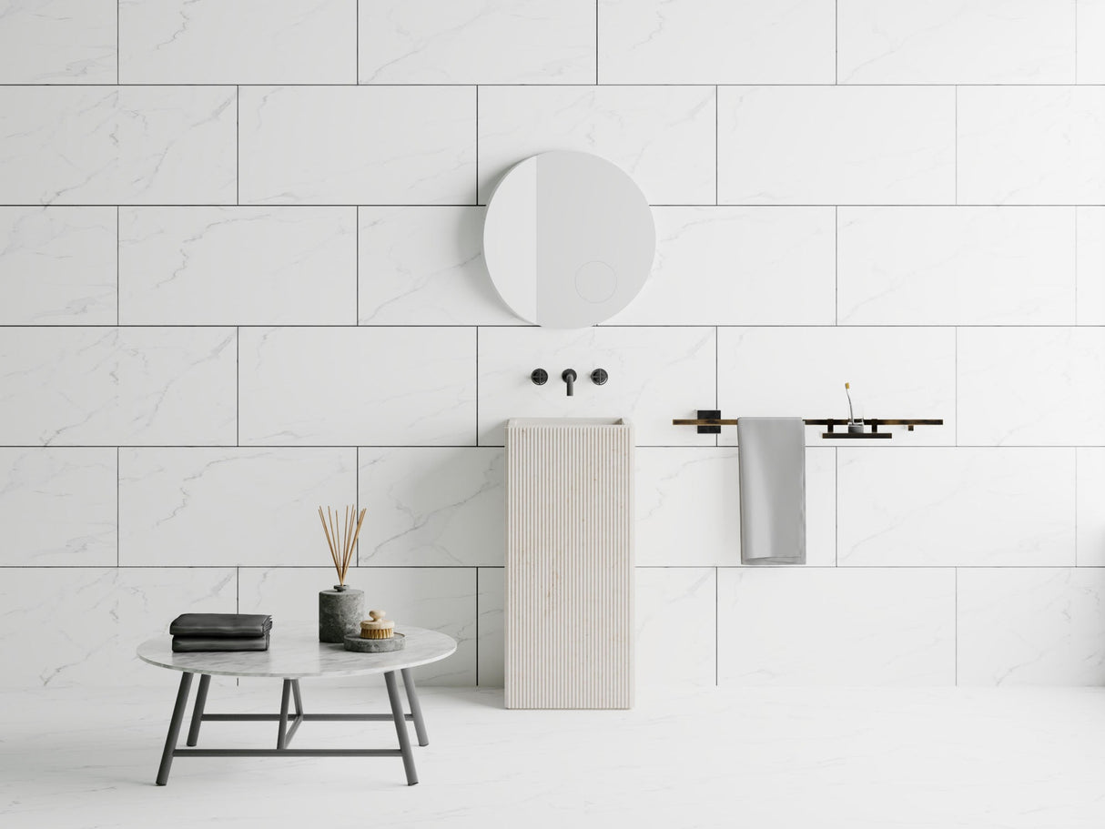 SPC-Wandverkleidung Marmor Weiß 800x400mm - Inhalt 1,92m²