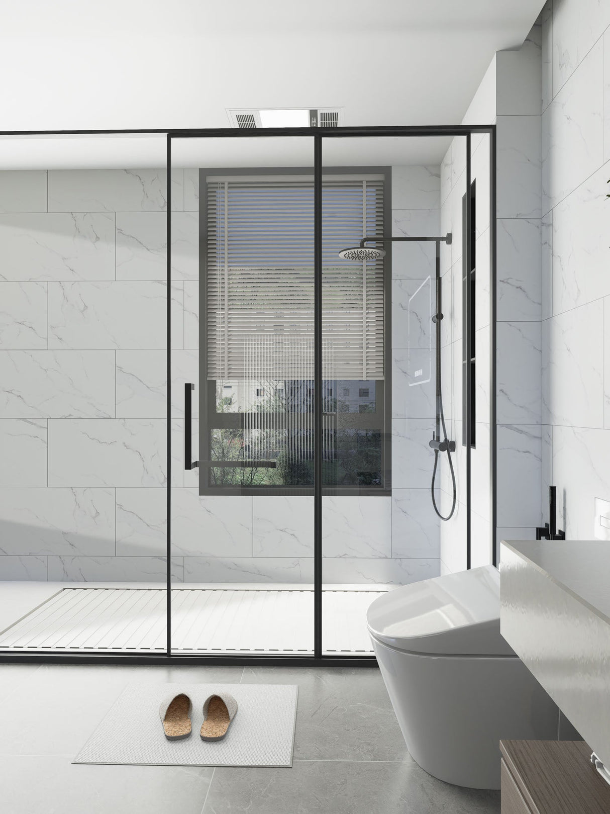 SPC-Wandverkleidung Marmor Weiß 800x400mm - Inhalt 1,92m²