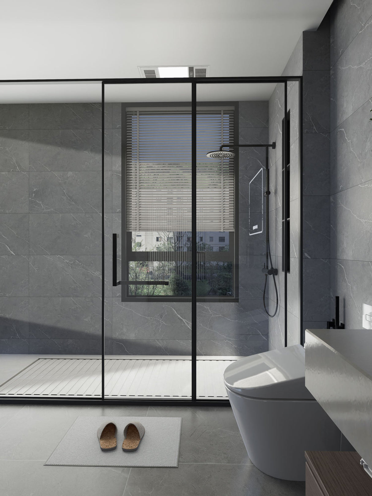 SPC-Wandverkleidung Schiefergrau 800x400mm - Inhalt 1,92m²