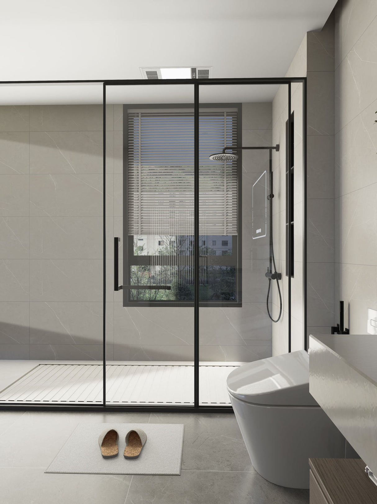 SPC-Wandverkleidung Beige Grau 800x400mm - Inhalt 1,92m²