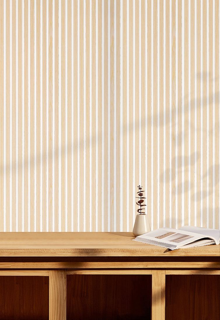 Akustikpaneel Premium Kiefer – Filz Beige 244 × 60 cm