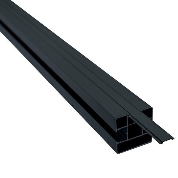 ModuLine Alu-Pfosten Anthrazit 80 x 80 inkl. Kappe und Abdeckprofil