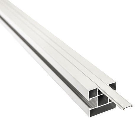 ModuLine Alu-Pfosten Seidengrau 80 x 80 inkl. Kappe und Abdeckprofil