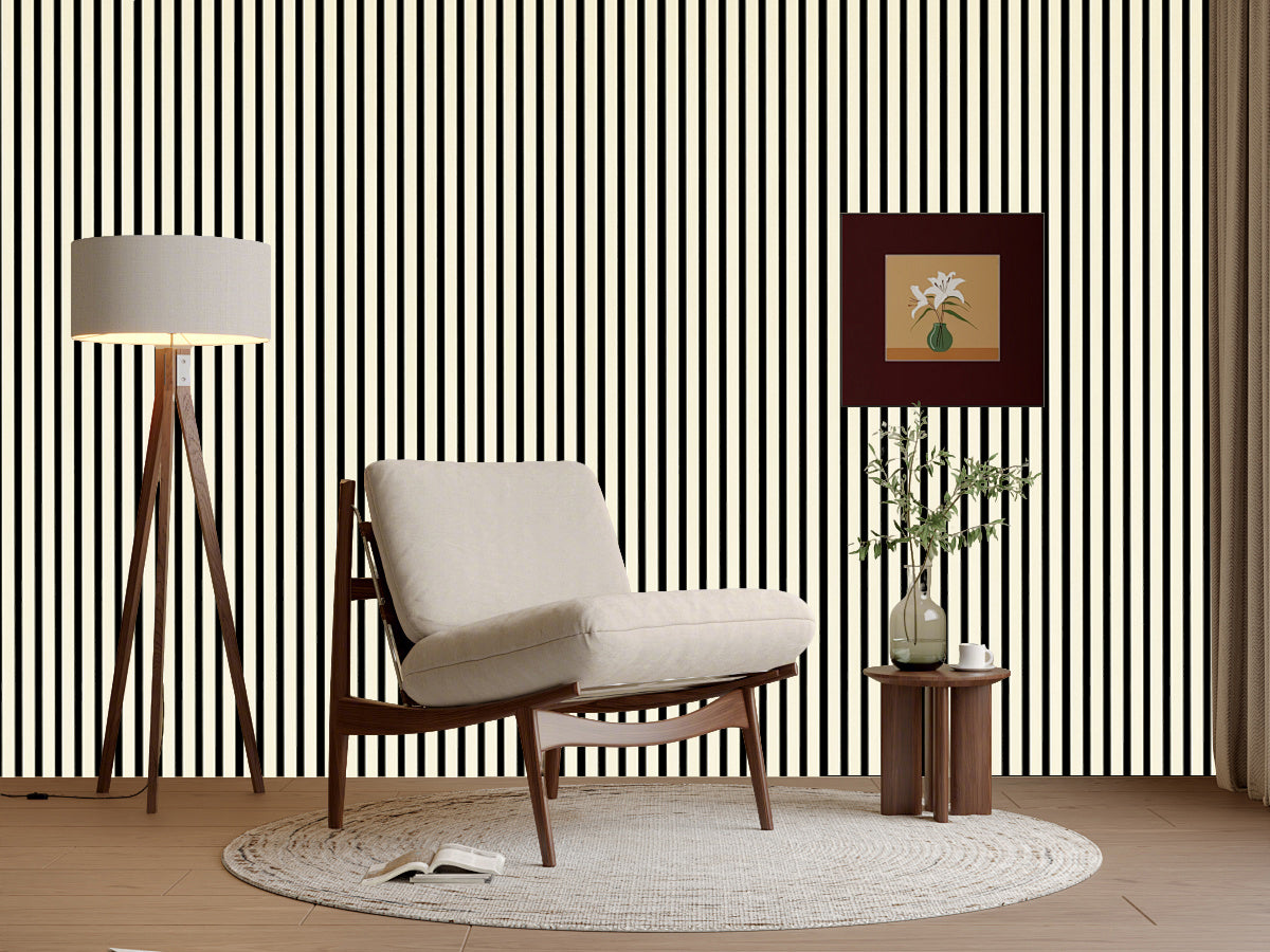 Akustikpaneel Premium Sand – Filz Schwarz 244 × 60 cm