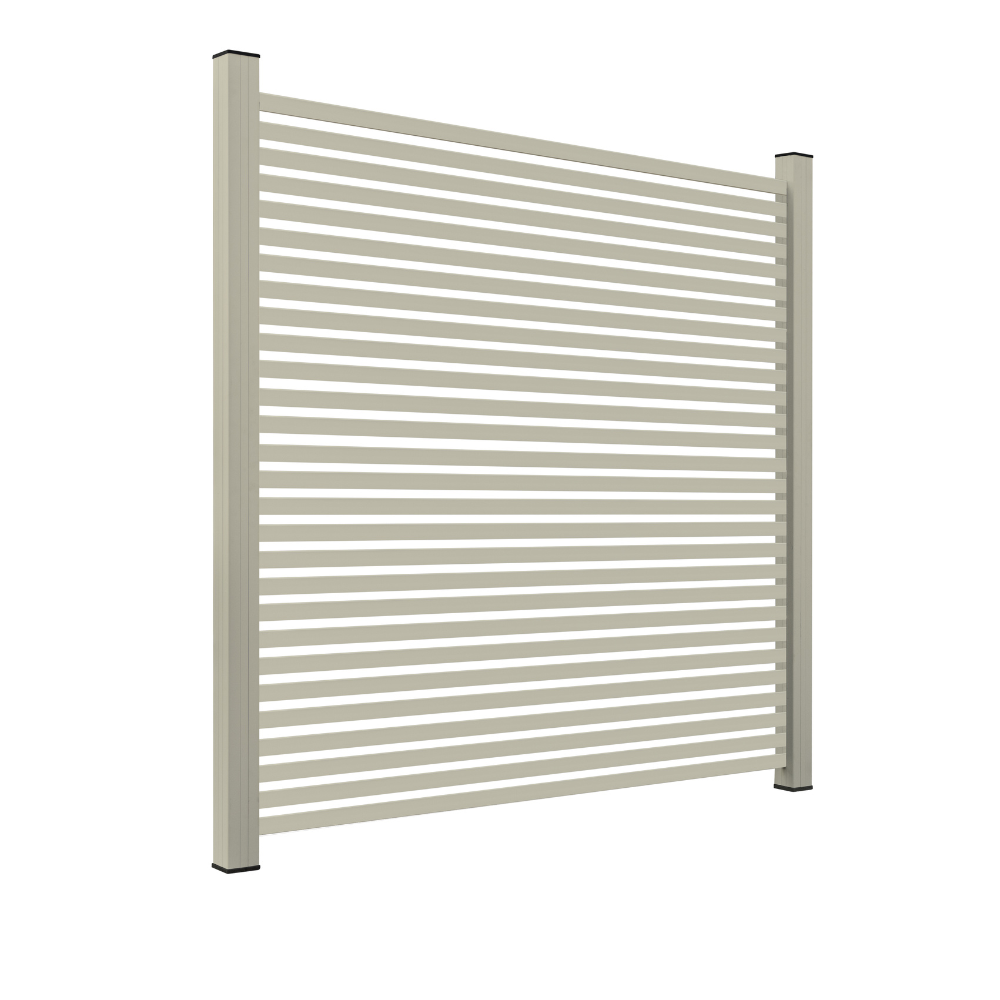 ModuLine Aluzaun MARIO Rechteck schmal, Seidengrau