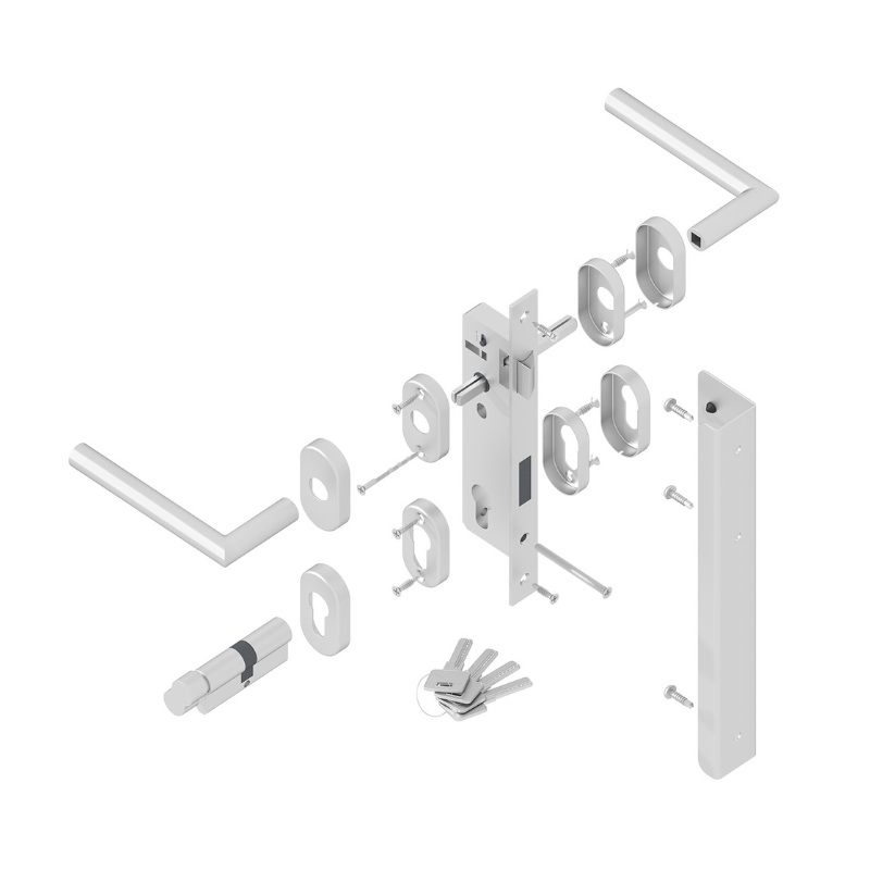 Alu-Torrahmen inkl. Befestigungen für WPC- und ALU Sichtschutzzaun
