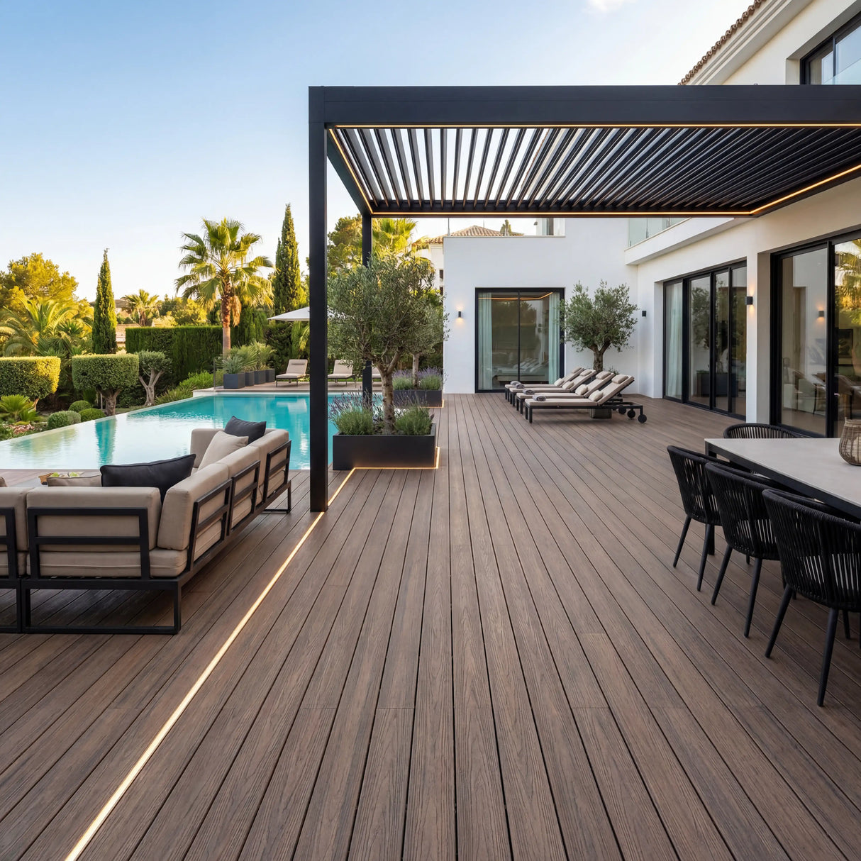 WPC Terrassendiele Hohlkammer Basic Kakao