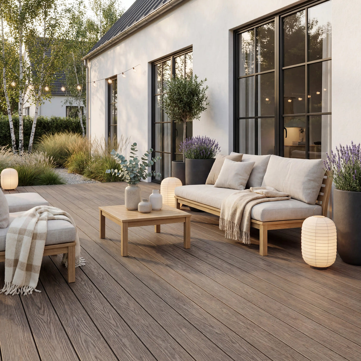 WPC Terrassendiele Hohlkammer Basic Kakao