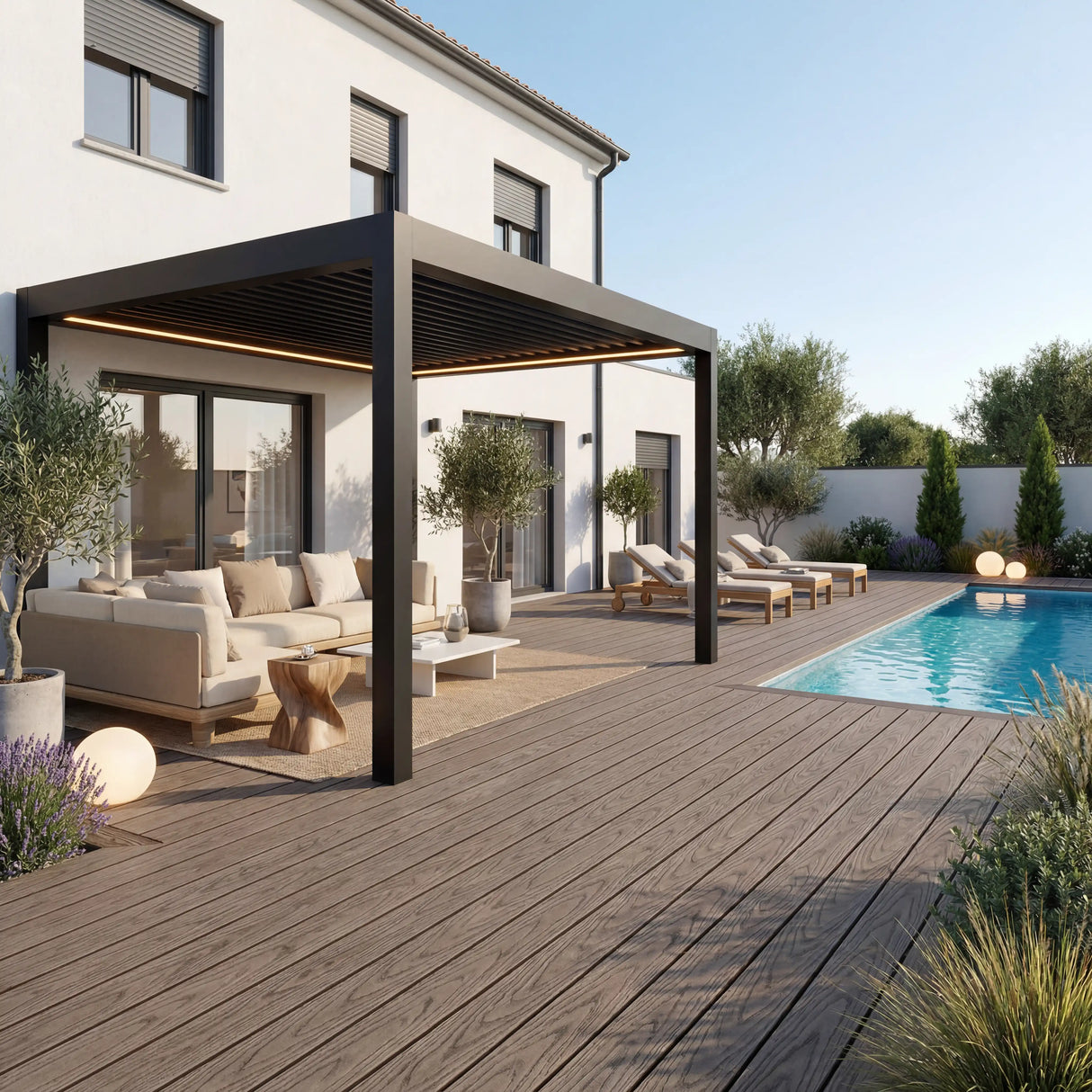 WPC Terrassendiele Hohlkammer Basic Kakao