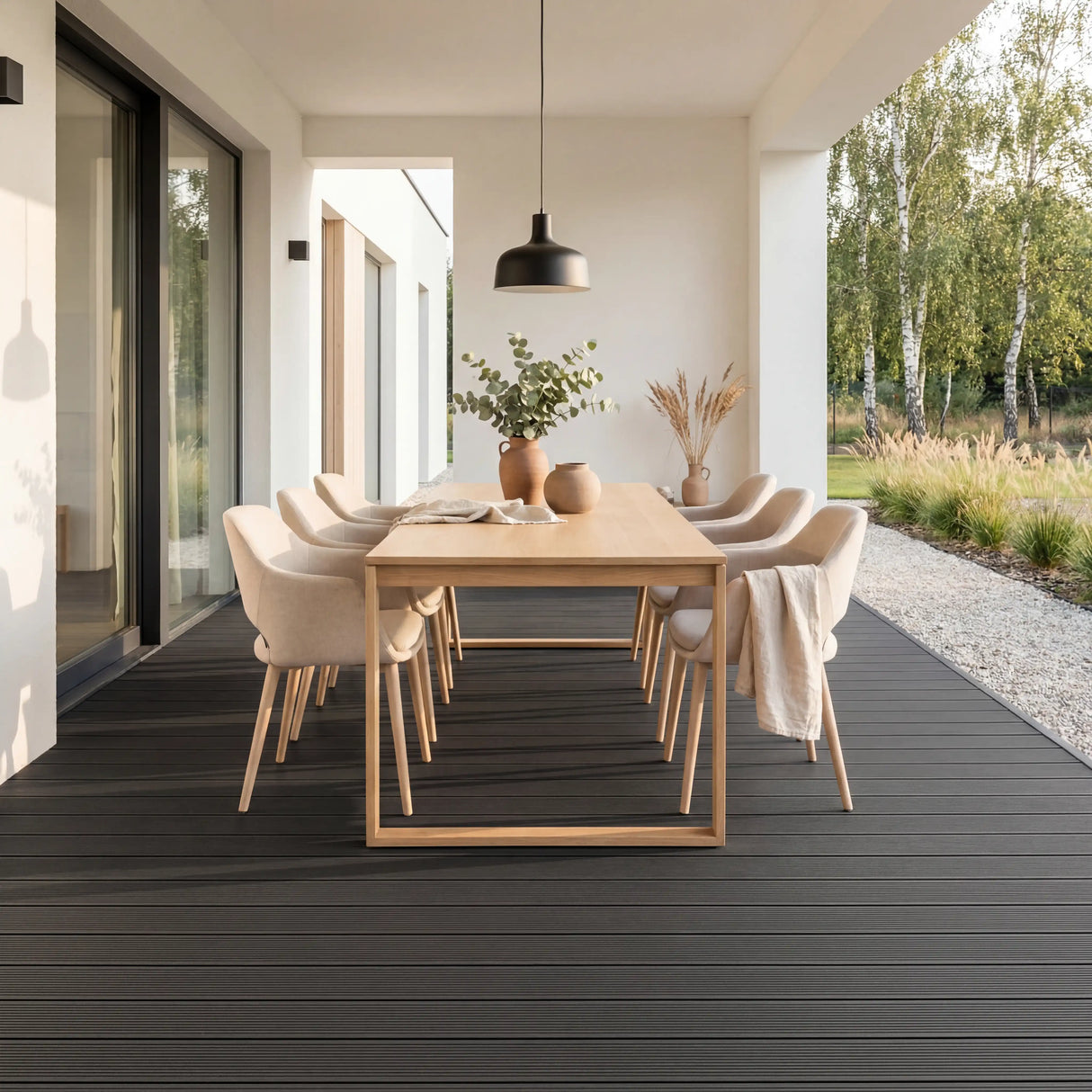 WPC Terrassendiele Massiv ECO Anthrazit