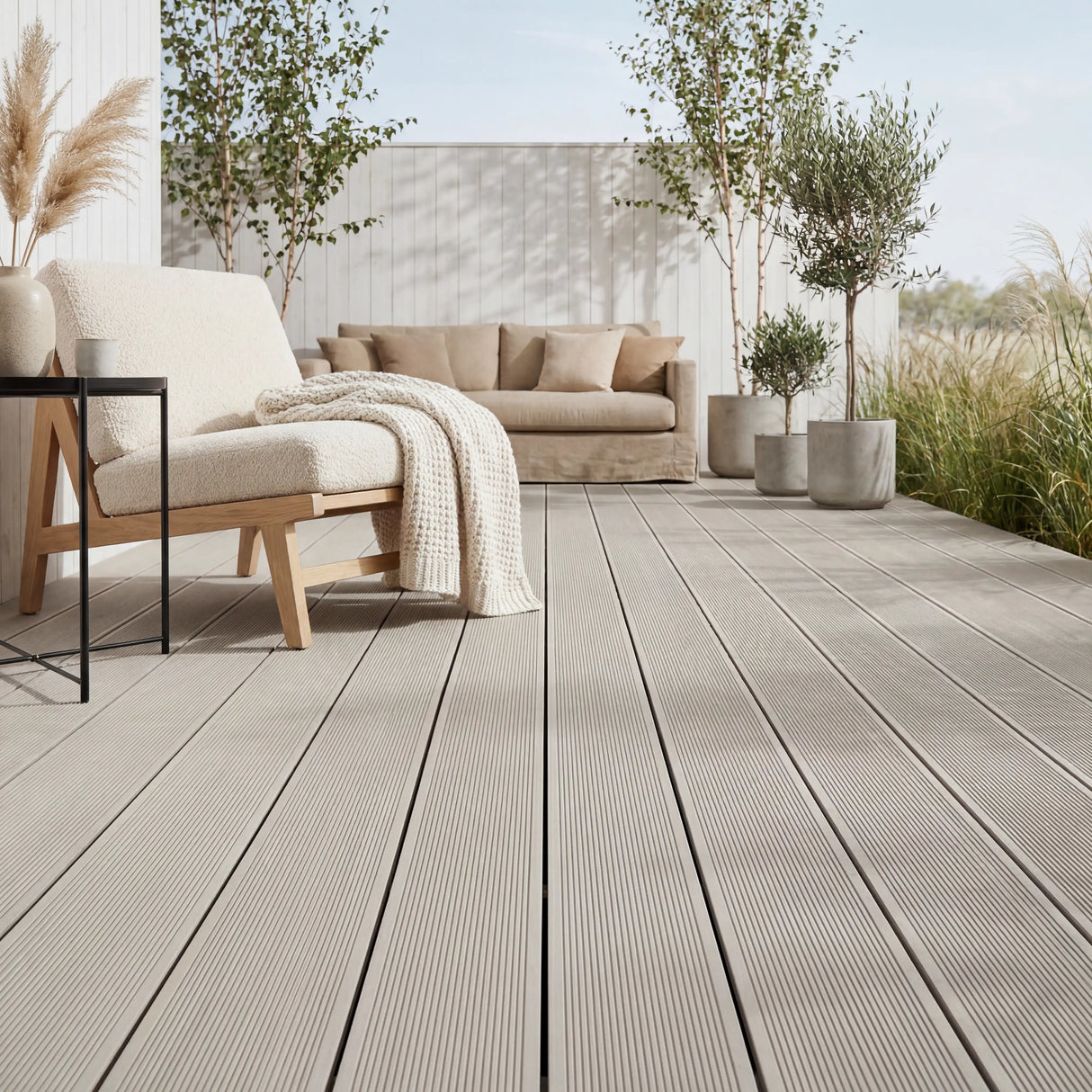 WPC Terrassendiele Massiv ECO Sand