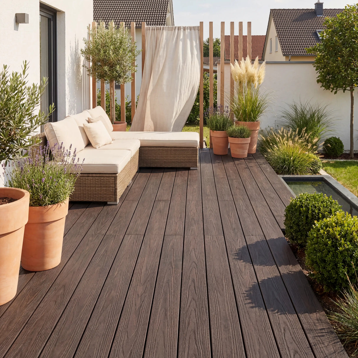 WPC Terrassendiele Massiv Terra Espresso