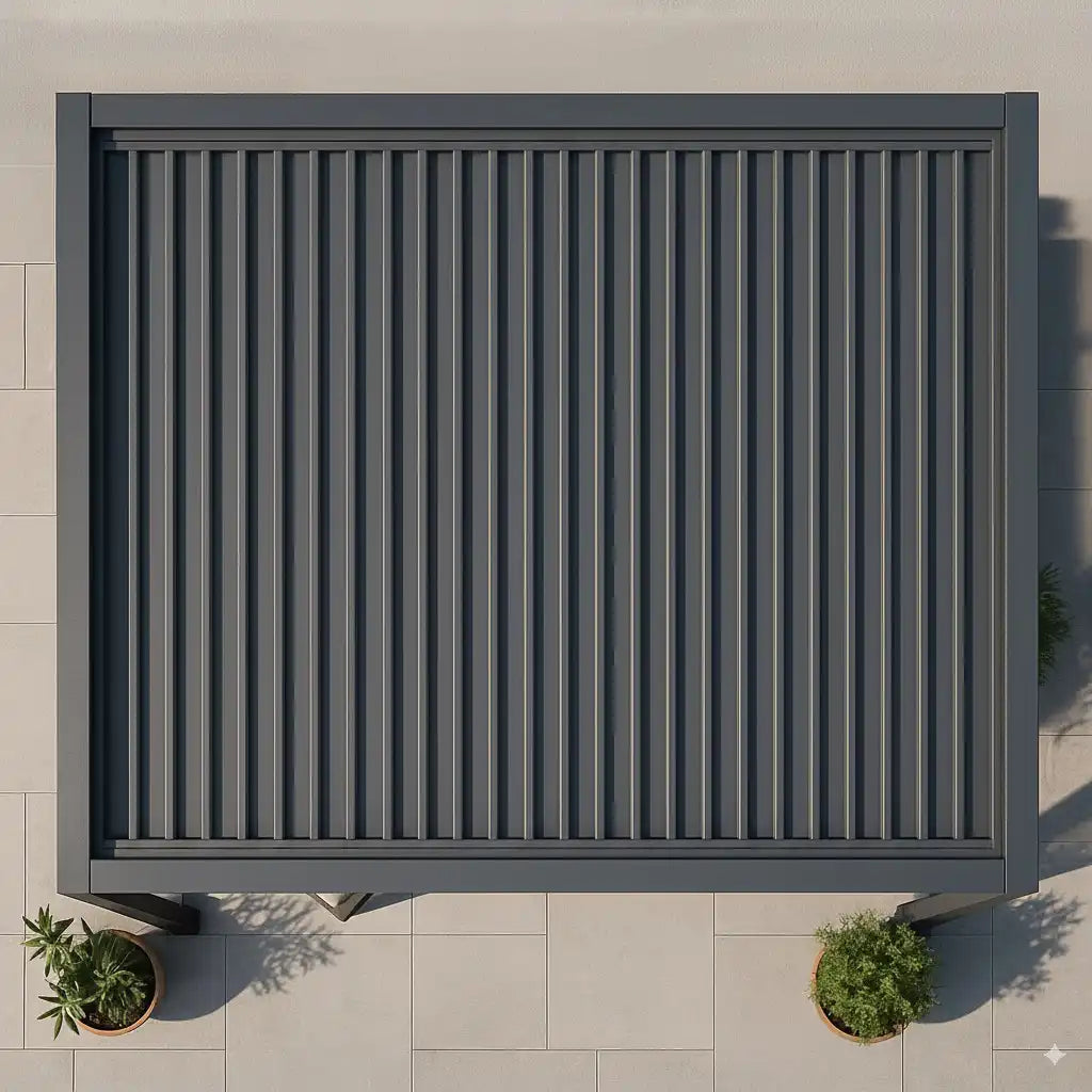 SkyShade Pro Aluminium-Pergola mit LED & App-Steuerung – Anthrazit