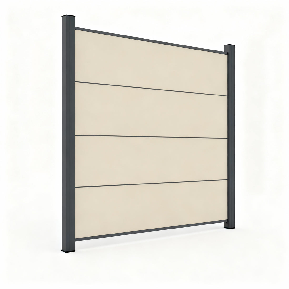 Aluminium Sichtschutzzaun Paneel Seidengrau 1800 × 446mm