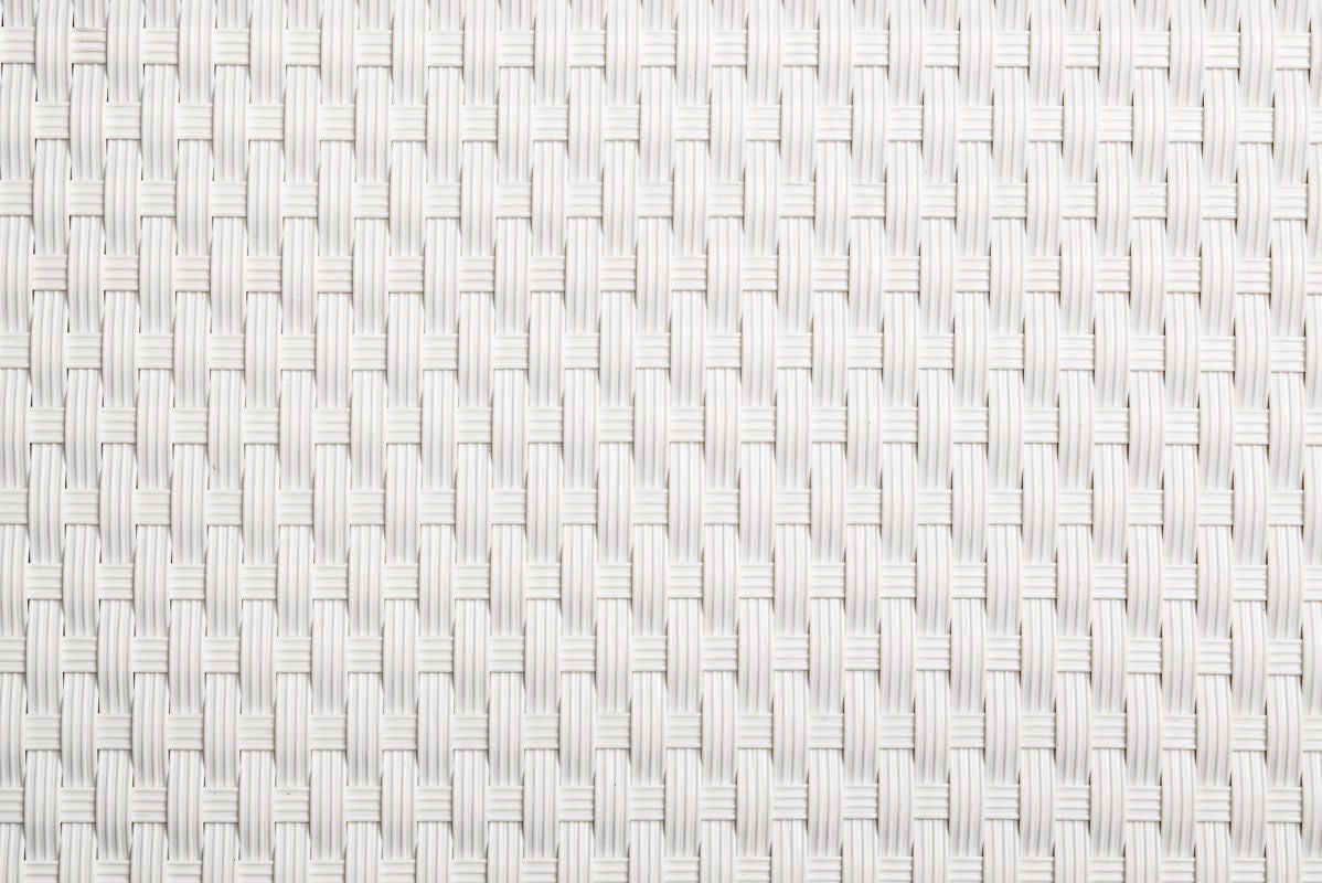 Rattan Zaun Sichtschutz in Weiß