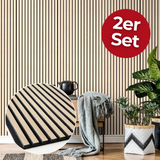 2er Set Wandverkleidung Akustikpaneel Comfort Kiefer 244x60cm