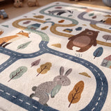 Kinderteppich Animal Trail waschbar
