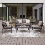 In- & Outdoor-Teppich Ash Grey waschbar