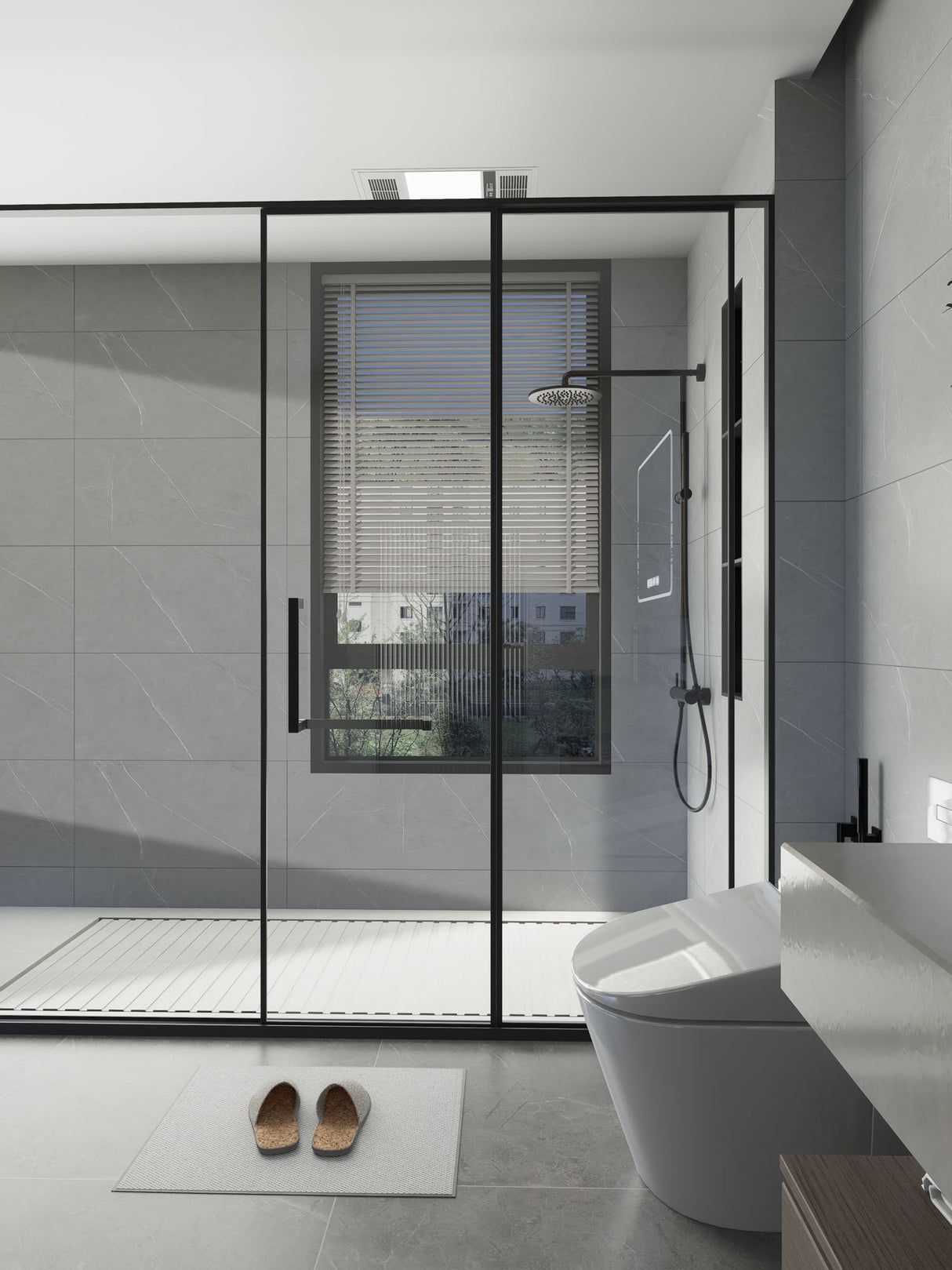 SPC-Wandverkleidung Grau Feinstruktur 800x400mm