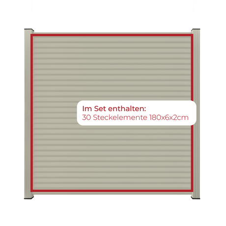 ModuLine Aluzaun MARIO Rhombus, Seidengrau