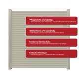 ModuLine Aluzaun MARIO Rhombus, Seidengrau