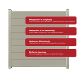 ModuLine ALU-Zaunprofil Komplettset MARIO / Seidengrau