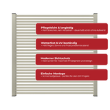 ModuLine Aluzaun MARIO Rechteck schmal, Seidengrau
