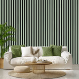 Akustikpaneel Premium Salbei – Filz Schwarz 244 × 60 cm
