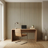 Akustikpaneel Premium Sand – Filz Schwarz 244 × 60 cm