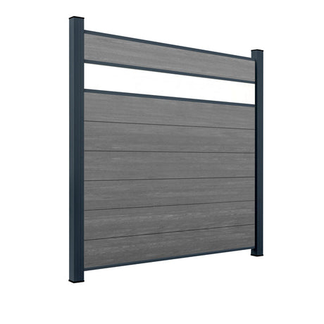 WPC Sichtschutzzaun ENZO Basalt - Style Anthrazit