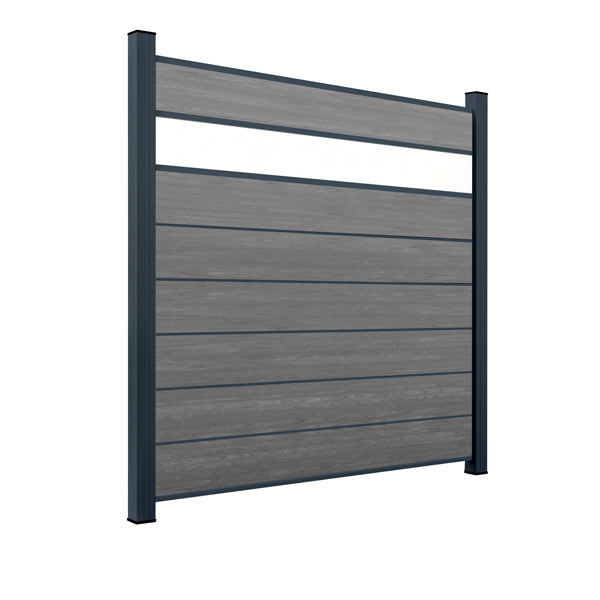WPC Sichtschutzzaun ENZO Basalt - Style Anthrazit