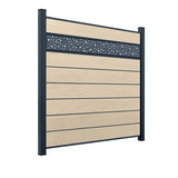 WPC Sichtschutzzaun ENZO Elfenbein - Style Anthrazit