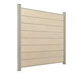 WPC Sichtschutzzaun ENZO Elfenbein - Design Seidengrau