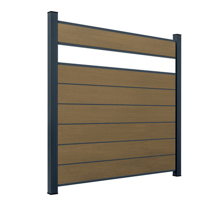 WPC Sichtschutzzaun ENZO Muskat - Style Anthrazit