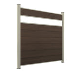 WPC Sichtschutzzaun ENZO Natur - Style Seidengrau