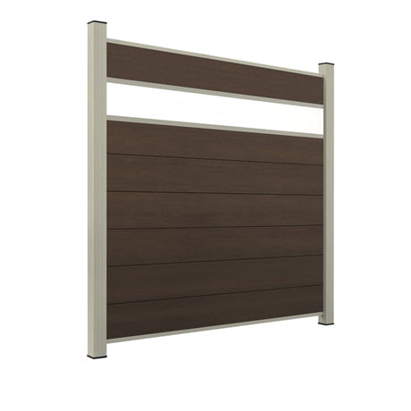 WPC Sichtschutzzaun ENZO Natur - Style Seidengrau