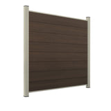 WPC Sichtschutzzaun ENZO Natur - Standard Seidengrau