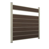 WPC Sichtschutzzaun ENZO Natur - Style Seidengrau