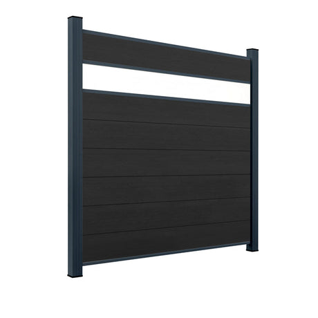WPC Sichtschutzzaun ENZO Nero - Style Anthrazit