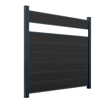 WPC Sichtschutzzaun ENZO Nero - Style Anthrazit