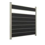 WPC Sichtschutzzaun ENZO Nero - Style Seidengrau