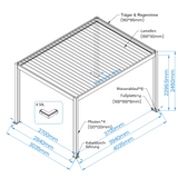 SkyShade Pro Aluminium-Pergola mit LED & App-Steuerung – Anthrazit