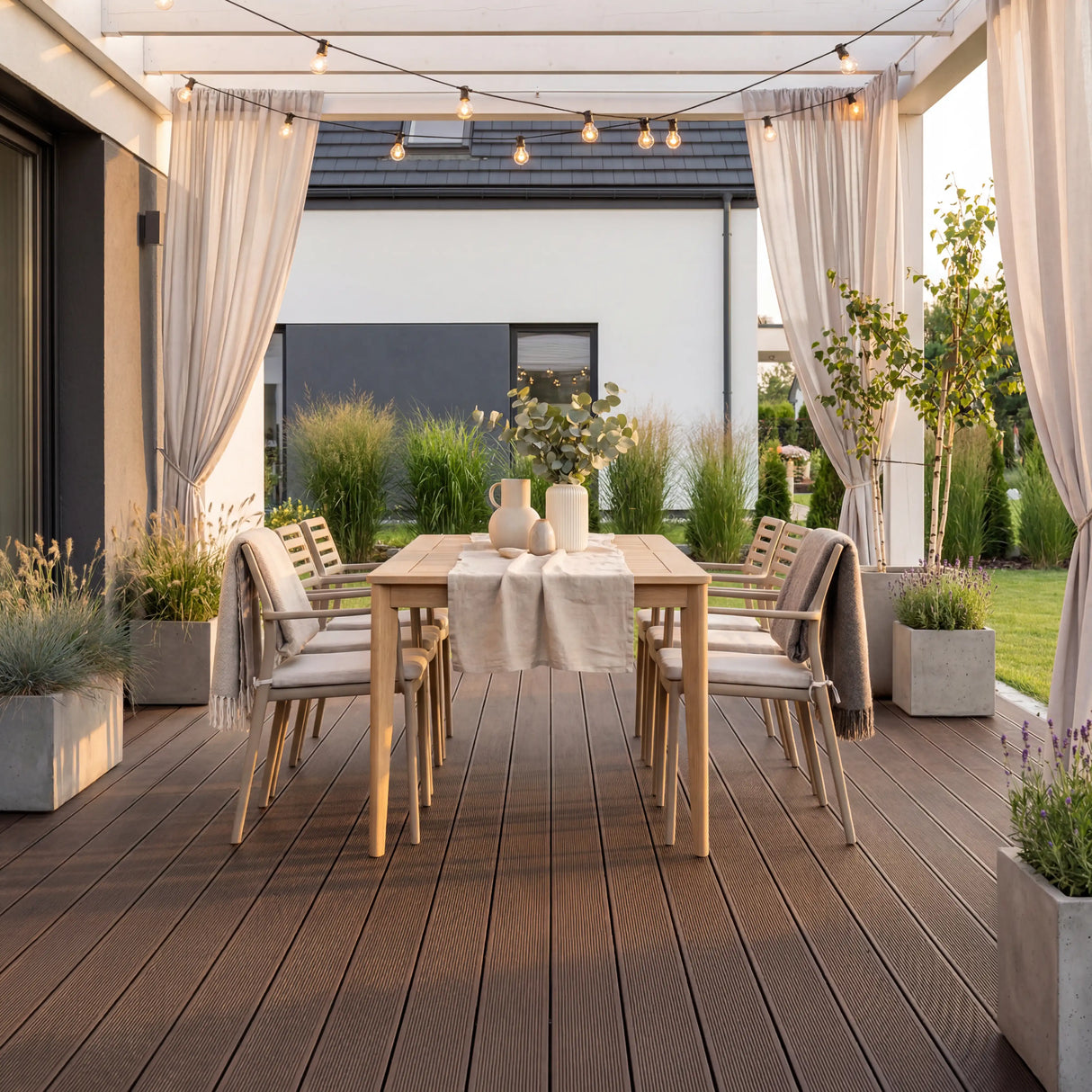 WPC Terrassendiele Hohlkammer Basic Kakao