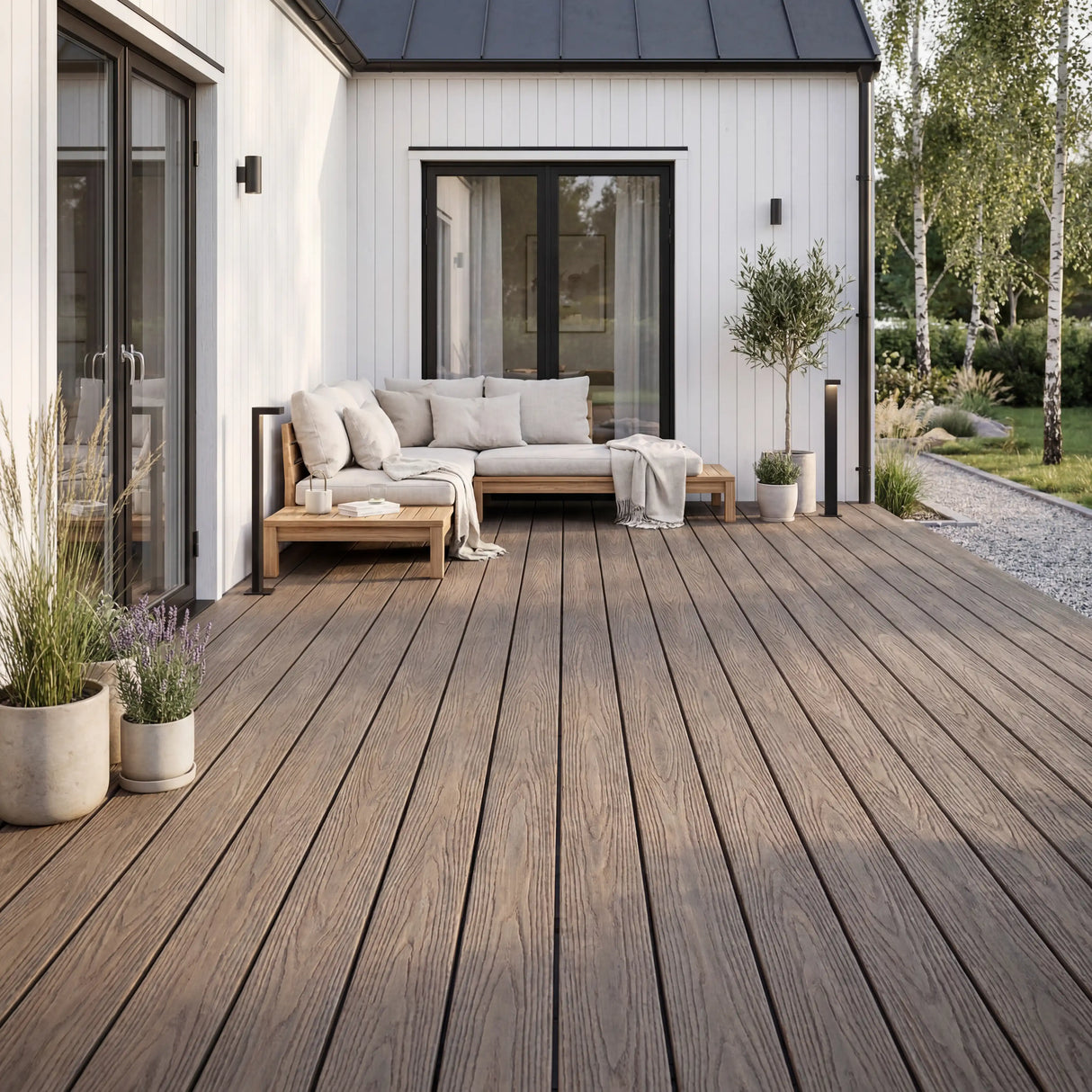 WPC Terrassendiele Hohlkammer Basic Kakao