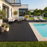 WPC Terrassendiele Hohlkammer Basic Schiefer