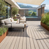 WPC Terrassendiele Hohlkammer Basic Seide