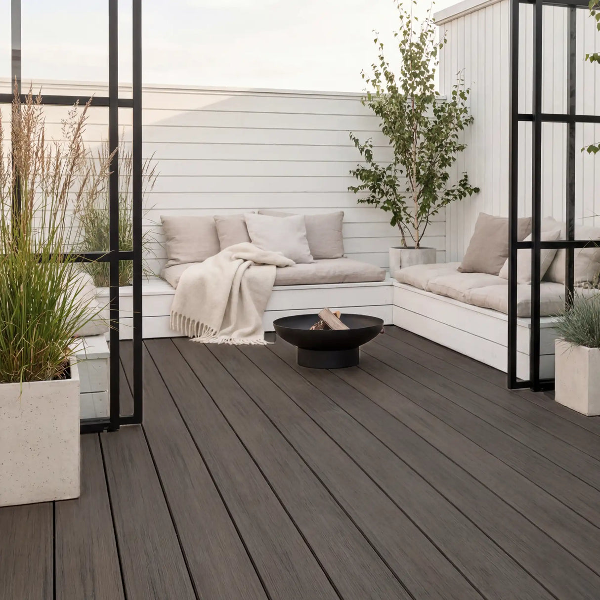 WPC Terrassendiele Massiv Antik Natur