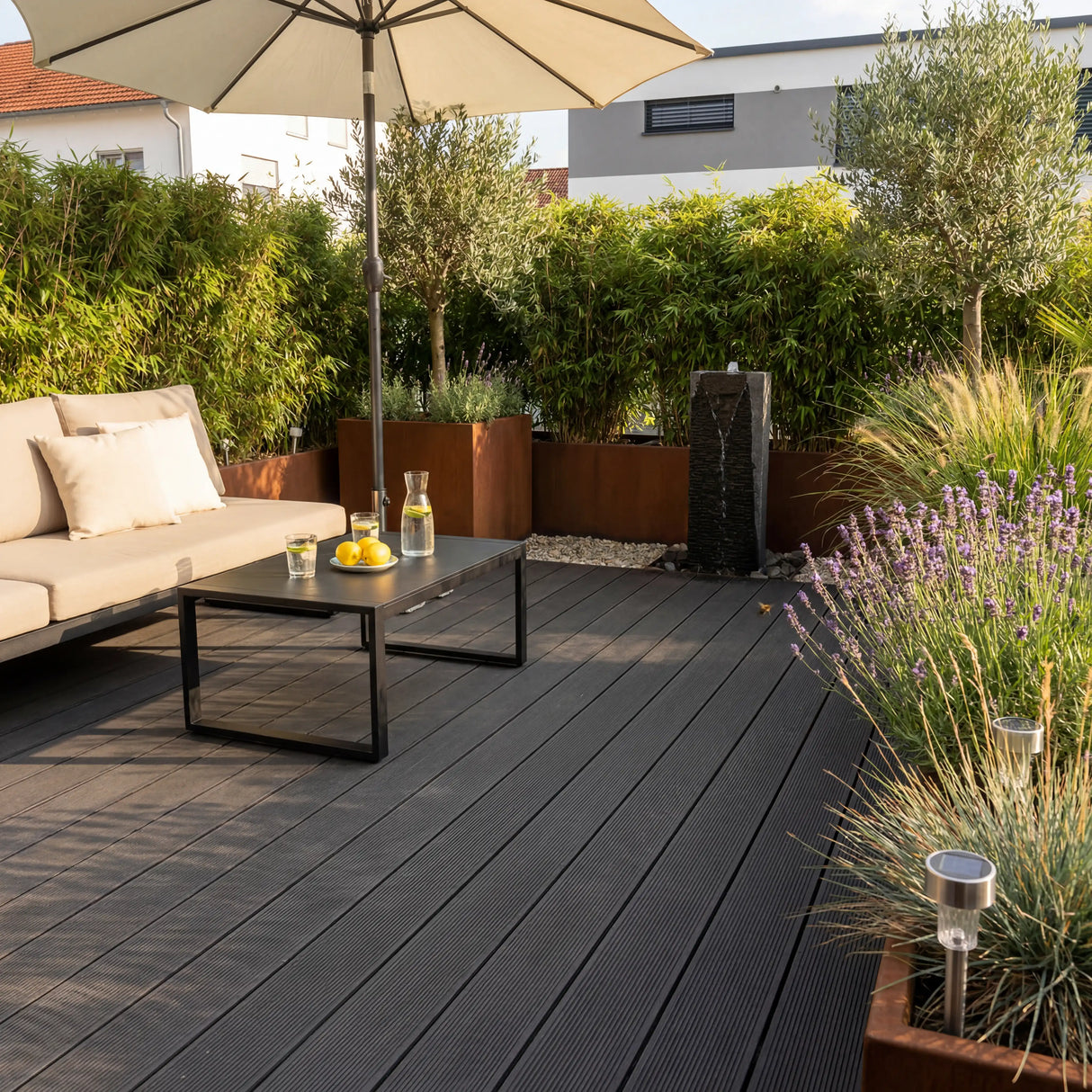 WPC Terrassendiele Massiv ECO Anthrazit